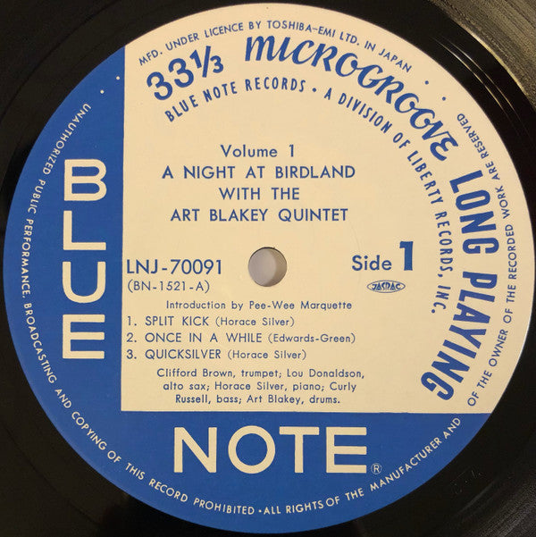 A Night At Birdland, Volume 1