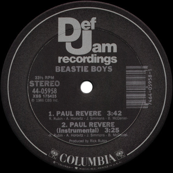 Master Release: It's The New Style / Paul Revere by Beastie Boys