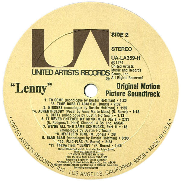 Lenny (Original Motion Picture Soundtrack)