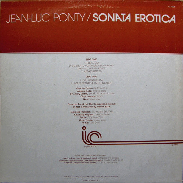 Master Release: Live At Montreux 72 by Jean-Luc Ponty