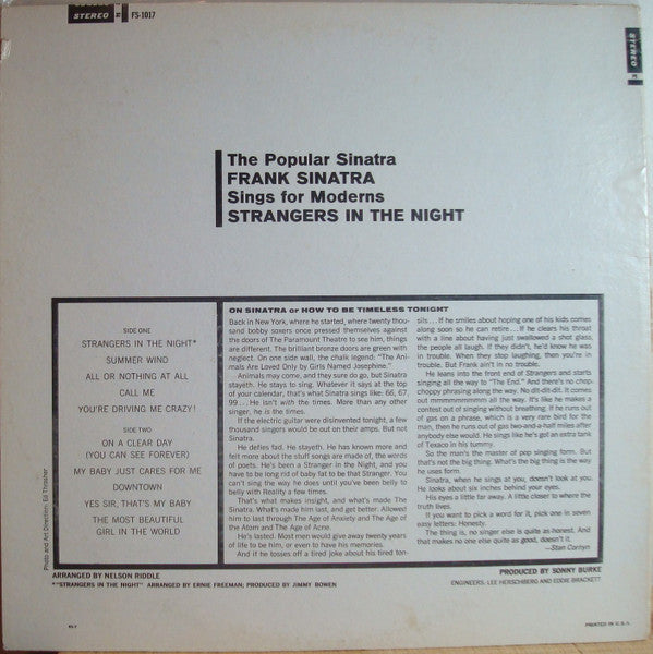 Release: Strangers In The Night-Vinyl-US-None-FS 1017-7268590