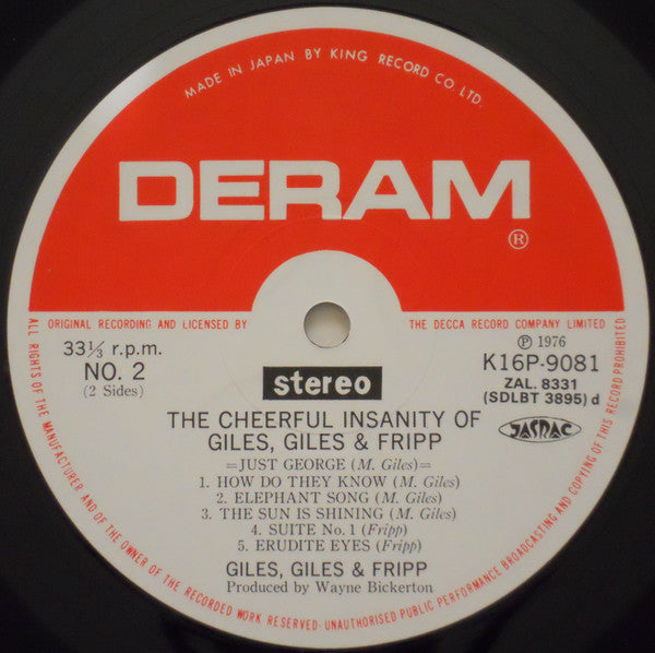 The Cheerful Insanity Of Giles, Giles & Fripp