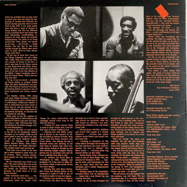Master Release: Biting The Apple by Dexter Gordon Quartet
