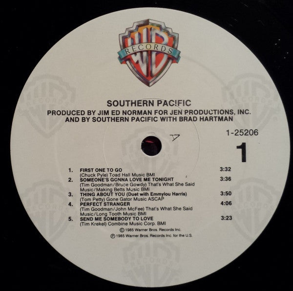 Release: Southern Pacific-Vinyl-US-1985-1-25206, 25206-1-8722052
