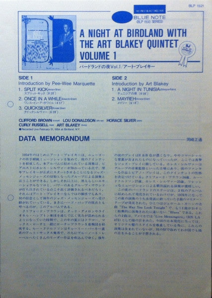 A Night At Birdland, Volume 1