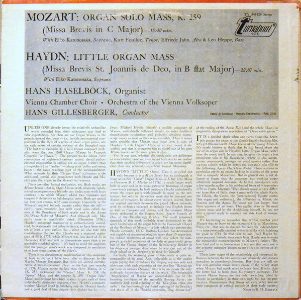 Release: Organ Solo Mass / Little Organ Mass-Vinyl-US-1968-TV 34132S, TV 34132-S-7786000