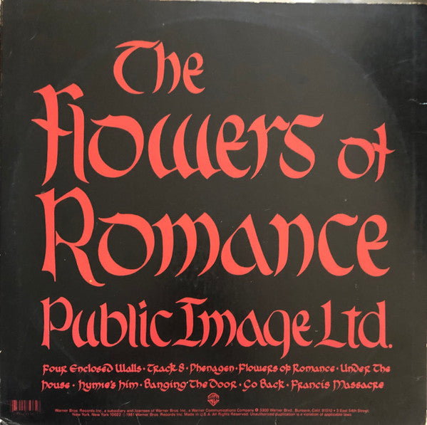 Release: The Flowers Of Romance-Vinyl-US-1981-BSK 3536-9276236