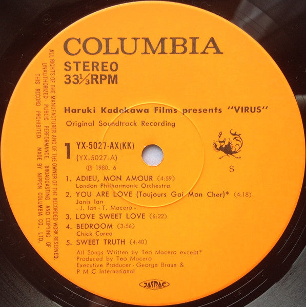 Virus (Original Soundtrack) = 復活の日