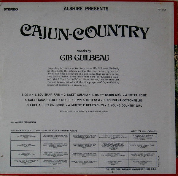 Release: Cajun Country-Vinyl-US-1969-S-5121-4748766