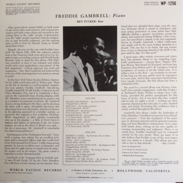 Release: Freddie Gambrell With Ben Tucker, Bass-Vinyl-Japan-1992-PJ 1256, PJ-1256-5104205