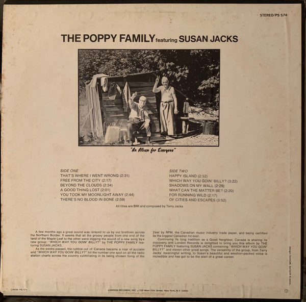 Release: Which Way You Goin' Billy?-Vinyl-US-1970-PS-574-5936187