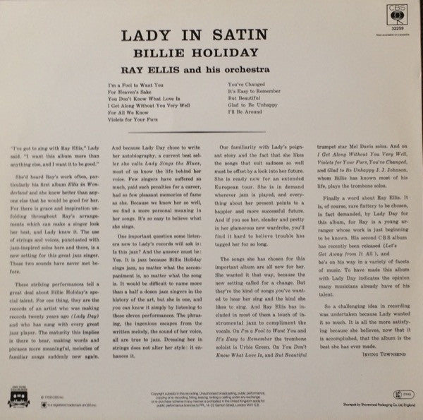 Release: Lady In Satin-Vinyl-UK-None-CBS 32259-6605926