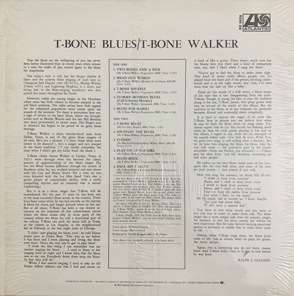 Release: T-Bone Blues-Vinyl-Canada-None-SD 8256, SD 08256-2013158