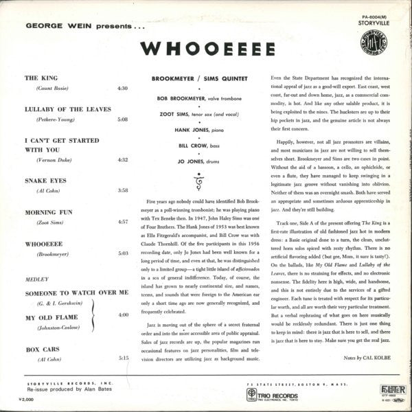 Master Release: Whooeeee by Bob Brookmeyer