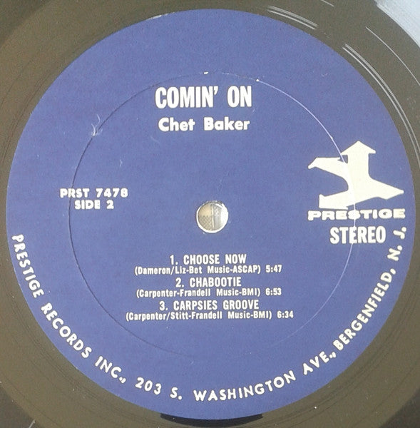 Comin' On With The Chet Baker Quintet