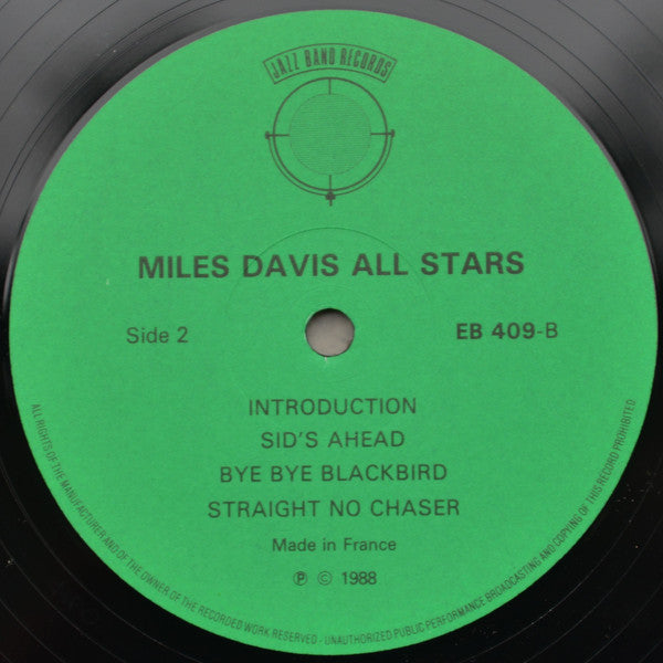 Miles Davis All Stars Featuring John Coltrane With Cannonball Adderley