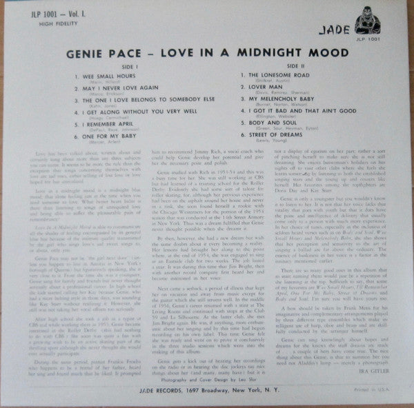 Release: Love In A Midnight Mood-Vinyl-US-None-JLP 1001, XTV 26060-9265593