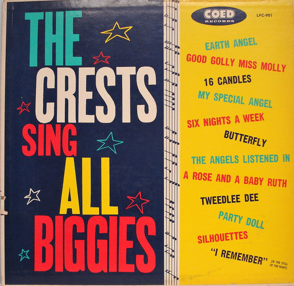 Master Release: The Crests Sing All Biggies by The Crests