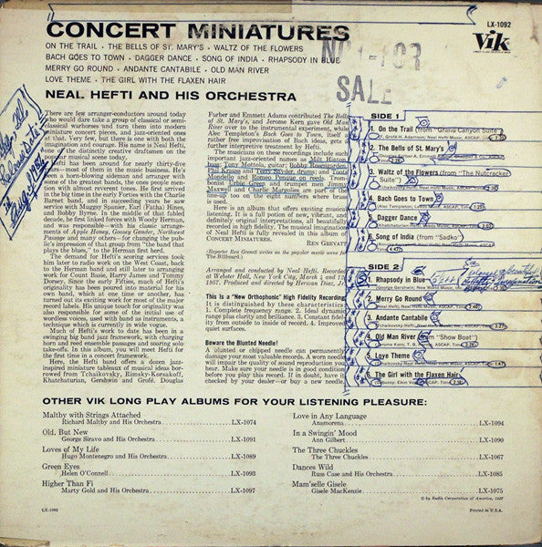 Master Release: Concert Miniatures by Neal Hefti