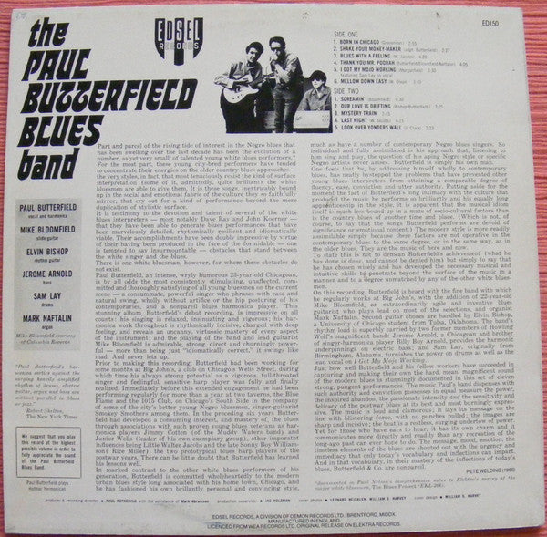 Release: The Paul Butterfield Blues Band-Vinyl-UK-1985-ED 150-2463096