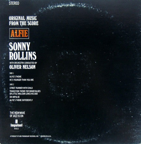 Release: Original Music From The Score "Alfie"-Vinyl-US-None-A-9111, AS-9111, AS-9111-9484917