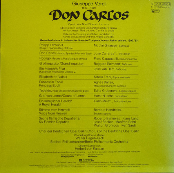 Release: Don Carlos-Vinyl, Box Set-Germany-1979-1C 157-03 450/53 S, 1C 157-03 450/53 S-2396895