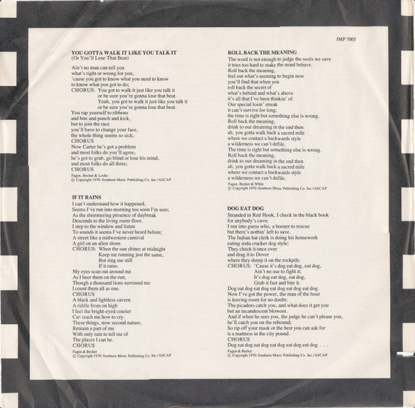 You Gotta Walk It Like You Talk It (Or You'll Lose That Beat)