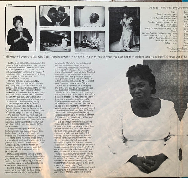 Mahalia Jackson Sings America's Favorite Hymns