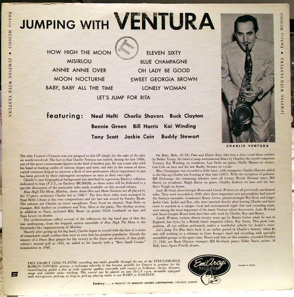 Master Release: Jumping With Ventura by Charlie Ventura