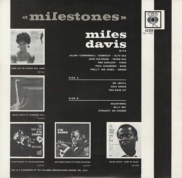 Release: Milestones-Vinyl-Europe-1963-62308-3388880