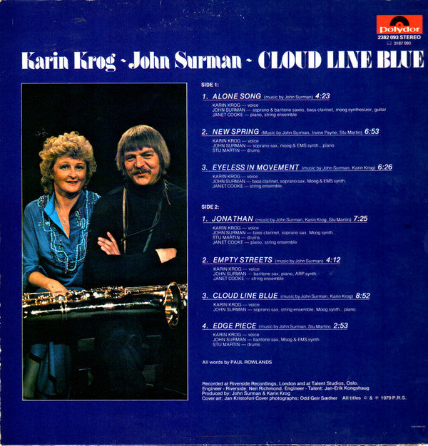 Release: Cloud Line Blue-Vinyl-Japan-1979-KUX-105-V, 2382 093-9082485