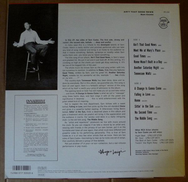 Master Release: Ain't That Good News by Sam Cooke