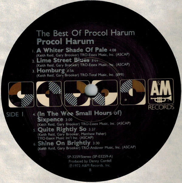Release: The Best Of Procol Harum-Vinyl-US-None-SP-3259-9489946