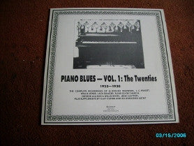 Release: Piano Blues - Vol.1: The Twenties-Vinyl-Austria-1987-DLP 513-3948513