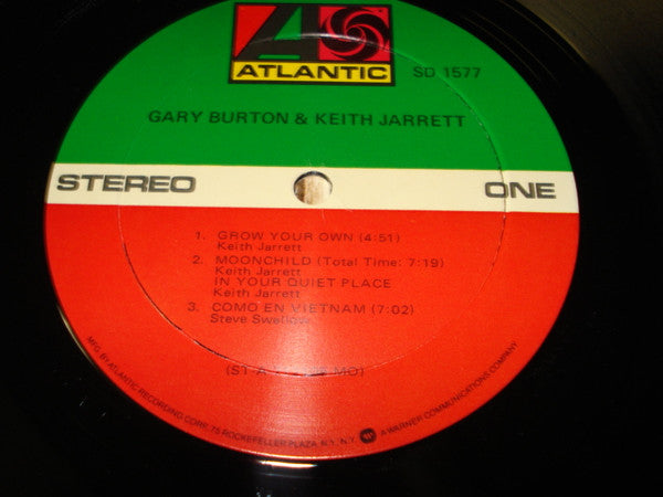 Release: Gary Burton & Keith Jarrett-Vinyl-US-1975-SD 1577-6767430