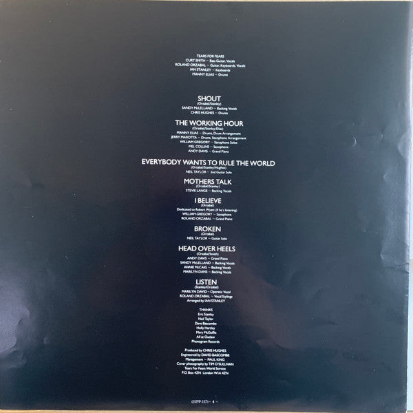 Songs From The Big Chair = シャウト