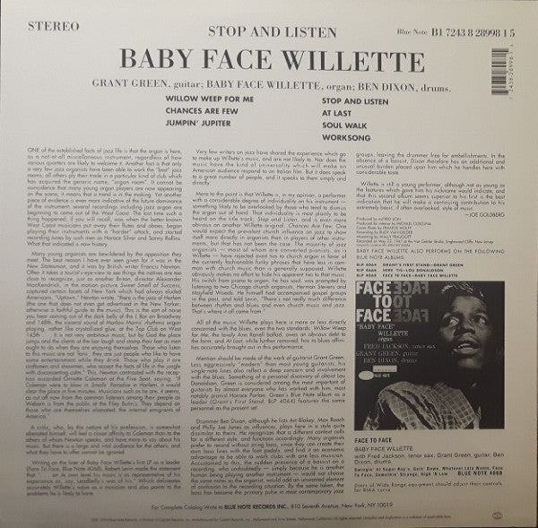 Release: Stop And Listen-Vinyl-US-1994-B1-28998, B1 7243 8 28998 1 5, 28998-2636562