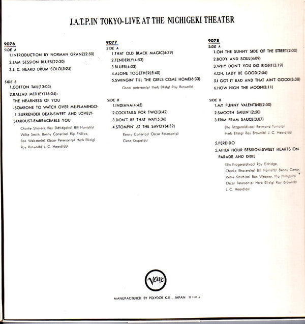 J.A.T.P. In Tokyo (Live At The Nichigeki Theatre 1953)