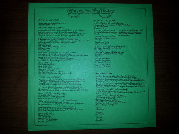 Close To The Edge = 危機