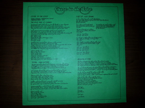 Close To The Edge = 危機