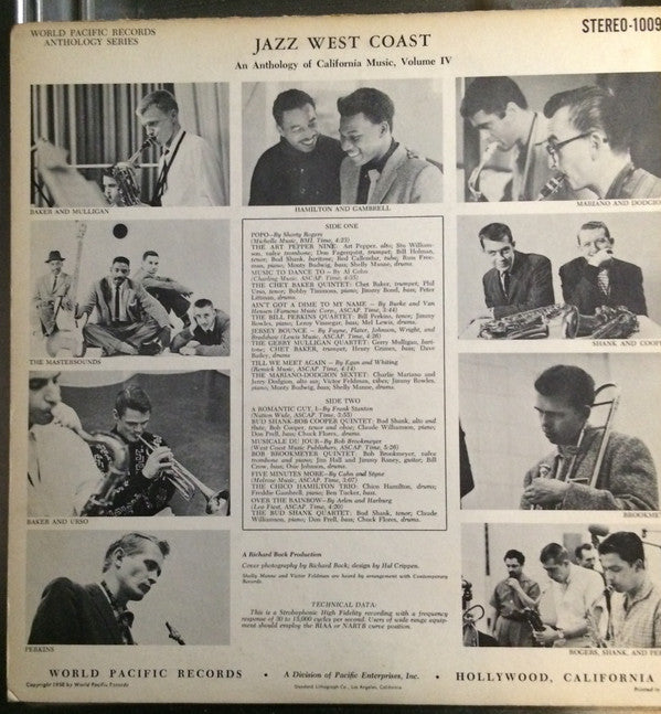 Release: Jazz West Coast  Volume N° 4 -Vinyl-US-1958-Stereo-1009-8090805