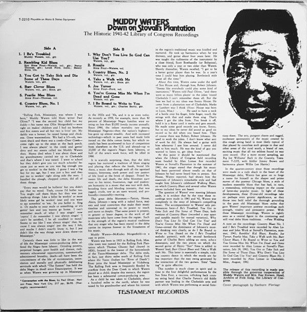 Release: Down On Stovall's Plantation-Vinyl-US-1984-T-2210-4172133