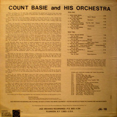 Master Release: The Count At The Chatterbox by Count Basie Orchestra