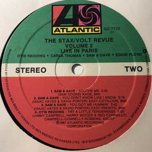 The Stax / Volt Revue, Volume 2,  Live In Paris