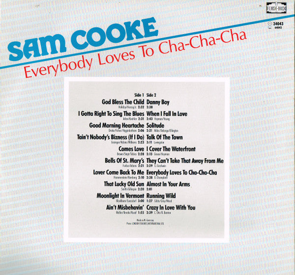 Master Release: Everybody Loves To Cha-Cha-Cha by Sam Cooke