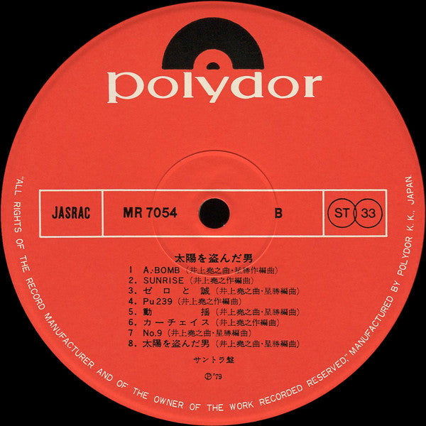 太陽を盗んだ男 (オリジナル・サウンドトラック)