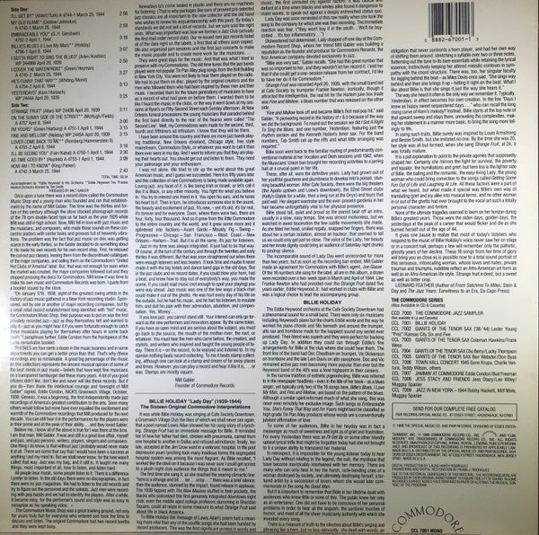 "Lady Day" (1939-1944) The Sixteen Original Commodore Interpretations