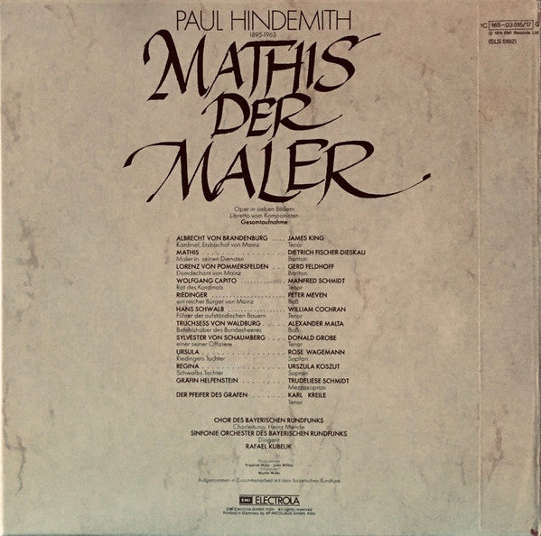 Release: Mathis Der Maler-Vinyl, Box Set-Germany-1979-1C 165-03 515/17 Q, 1C 165-03 515/17 Q-4805041