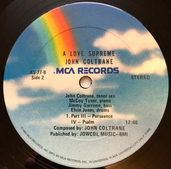 Release: A Love Supreme-Vinyl-US-1980-AS-77, 29017-1662462
