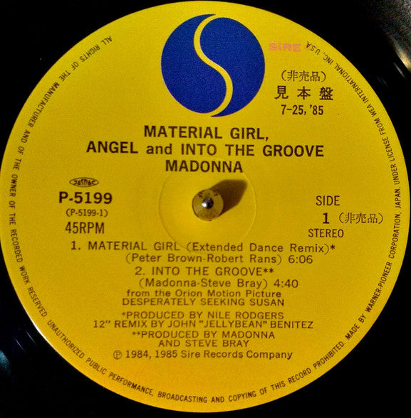 Material Girl, Angel And Into The Groove